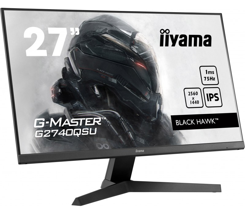 Monitor iiyama G-Master G2740QSU-B1 27" Black Hawk, WQHD, IPS, 1ms, 75Hz, HDMI, DP, FlicerFree, Black Tuner