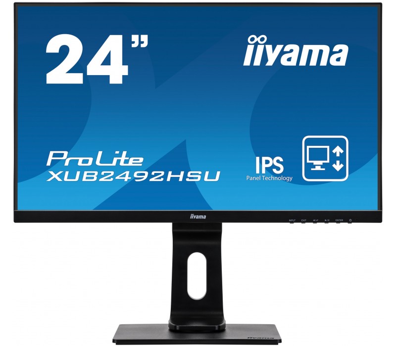 Monitor iiyama ProLite XUB2492HSU-B1 UltraSlim IPS FlickerFree BlueLightReducer