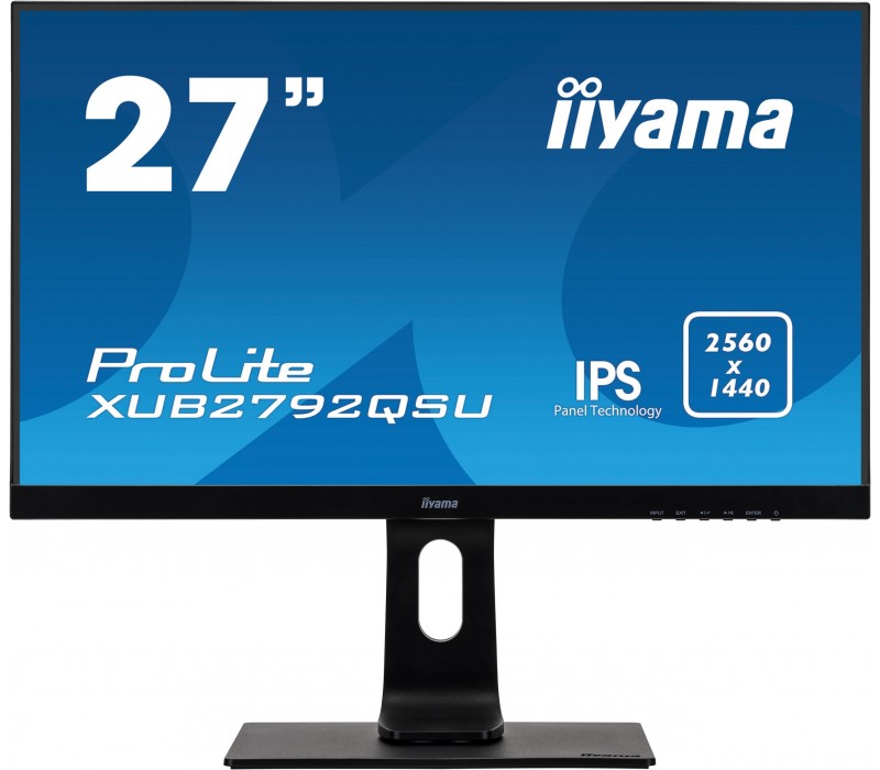Monitor iiyama ProLite XUB2792QSU-B1 27'' WQHD IPS FlickerFree BlueLightReducer