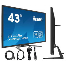 Monitor iiyama ProLite X4373UHSU-B1 43" VA LED, 4K, PbP, 3ms, DisplayPort, HDMI, FlickerFree, Reducerea luminii albastre