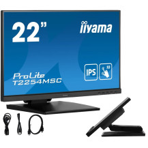 Monitor cu ecran tactil 22" POS iiyama ProLite T2254MSC-B1AG FHD 4ms IPS /HDMI DP/ Vorbitori, PalmRejection, AntiGlare