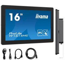 Monitor cu ecran tactil 16" încorporat iiyama ProLite TF1615MC-B1 FHD IPS /VGA HDMI DP/ IP65