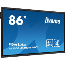 Monitor interactiv cu ecran tactil iiyama ProLite TE8614MIS-B1AG 86" 4K, VA LED, Android13, iiWare11, ScreenShare, 24/7