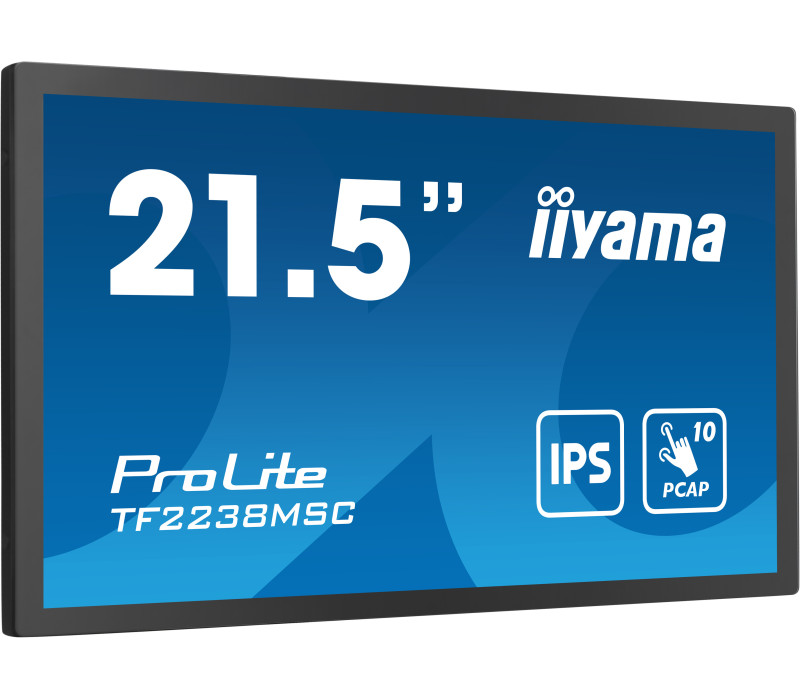 iiyama ProLite TF2238MSC-B1 Monitor cu ecran tactil de 22" IPS FHD IPX1 încastrat /HDMI, DP/ Difuzoare