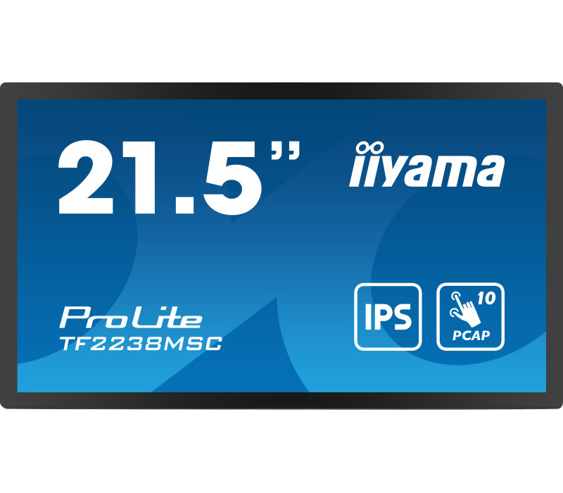 iiyama ProLite TF2238MSC-B1 Monitor cu ecran tactil de 22" IPS FHD IPX1 încastrat /HDMI, DP/ Difuzoare