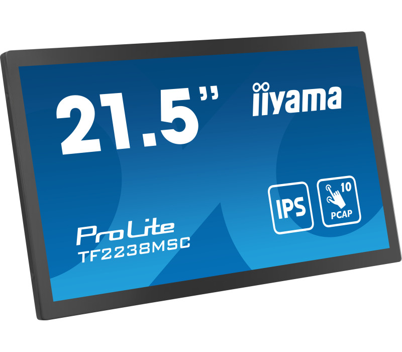 iiyama ProLite TF2238MSC-B1 Monitor cu ecran tactil de 22" IPS FHD IPX1 încastrat /HDMI, DP/ Difuzoare