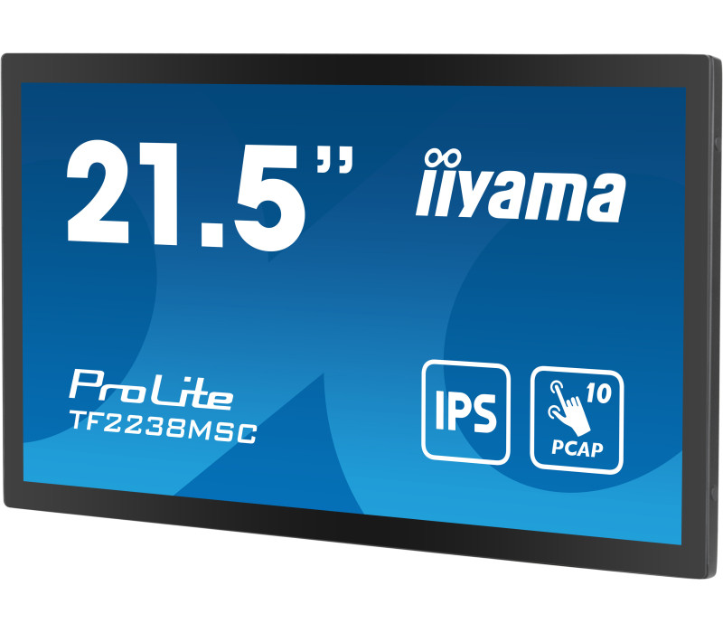 iiyama ProLite TF2238MSC-B1 Monitor cu ecran tactil de 22" IPS FHD IPX1 încastrat /HDMI, DP/ Difuzoare