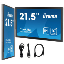 iiyama ProLite TF2238MSC-B1 Monitor cu ecran tactil de 22" IPS FHD IPX1 încastrat /HDMI, DP/ Difuzoare