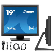 Monitor cu ecran tactil iiyama ProLite T1931SR-B1S 19 "IPS LED /VGA, HDMI, DisplayPort/ Difuzoare, IP54, rezistiv