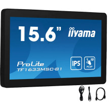 Monitor cu ecran tactil iiyama ProLite TF1633MSC-B1 15,6" IPS LED, HDMI, DisplayPort, difuzoare, IP54, openframe