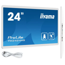 Monitor alb cu ecran tactil iiyama ProLite TW2424AS-B1 24" IPS LED /HDMI, USB-C/ Android12, GMS, WiFi, LAN, Bluetooth, 24/7