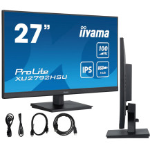 Monitor iiyama ProLite XU2792HSU-B6 27" IPS LED 100Hz 0,4ms /HDMI, DisplayPort, hub USB/ FlickerFree