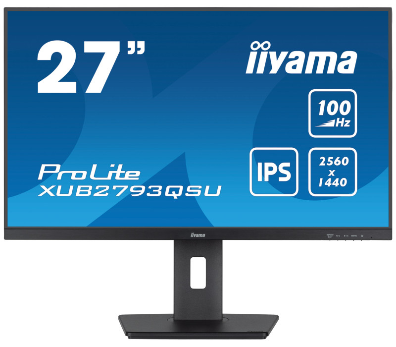 Monitor iiyama ProLite XUB2793QSU-B6 27" IPS WQHD IPS LED 100Hz 1ms /HDMI, DisplayPort/ hub USB