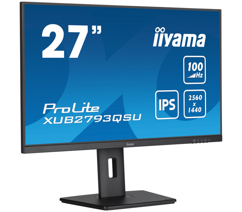 Monitor iiyama ProLite XUB2793QSU-B6 27" IPS WQHD IPS LED 100Hz 1ms /HDMI, DisplayPort/ hub USB