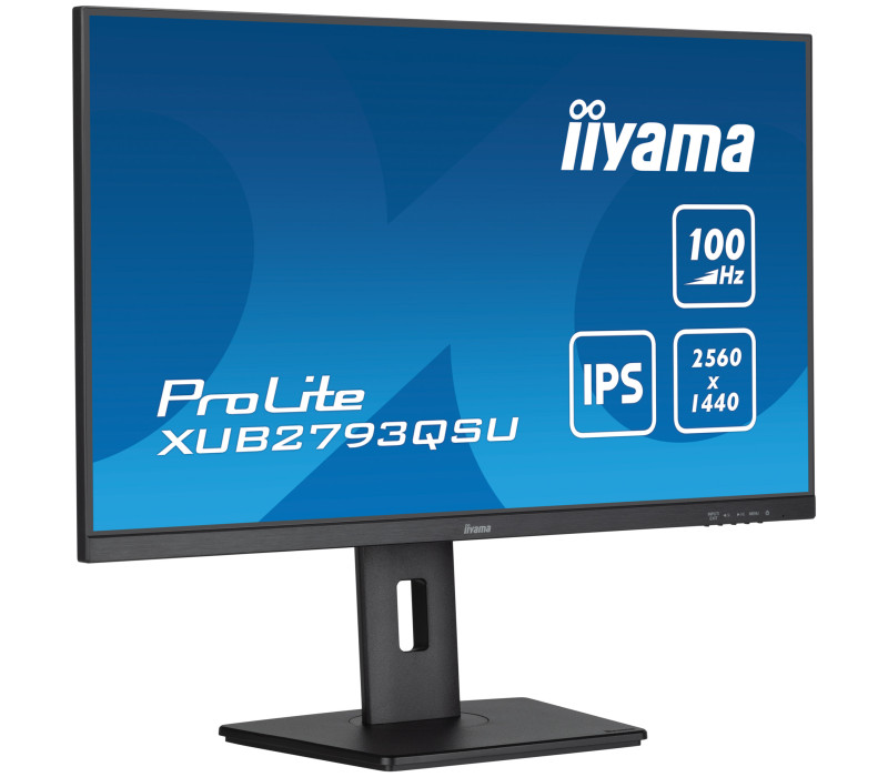 Monitor iiyama ProLite XUB2793QSU-B6 27" IPS WQHD IPS LED 100Hz 1ms /HDMI, DisplayPort/ hub USB