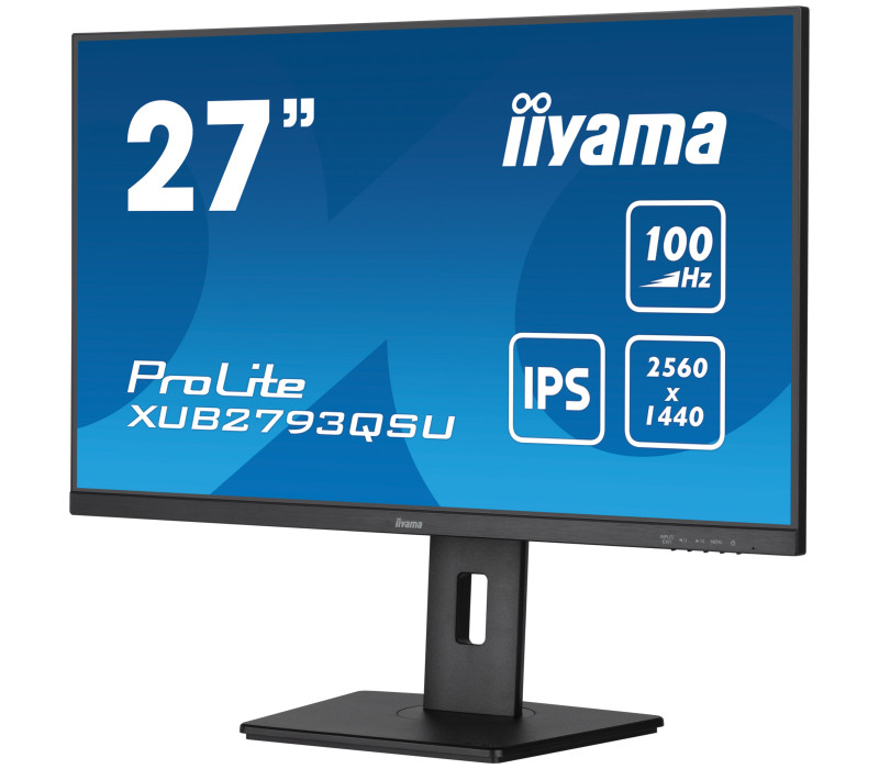 Monitor iiyama ProLite XUB2793QSU-B6 27" IPS WQHD IPS LED 100Hz 1ms /HDMI, DisplayPort/ hub USB