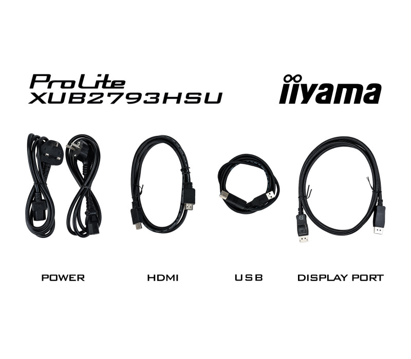 Monitor iiyama ProLite XUB2793QSU-B6 27" IPS WQHD IPS LED 100Hz 1ms /HDMI, DisplayPort/ hub USB