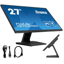 iiyama ProLite T2752MSC-B1 Monitor cu ecran tactil IPS LED de 27" /HDMI, DisplayPort/ Difuzoare, acoperire NANO