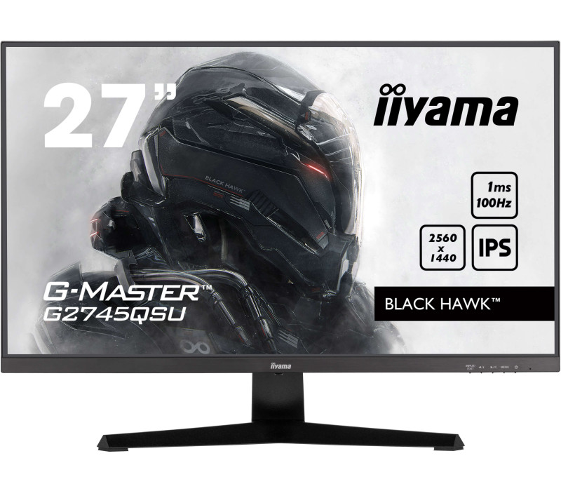 Monitor iiyama G-Master G2745QSU-B2 Black Hawk 27" WQHD IPS LED 100Hz 1ms /HDMI DisplayPort/ hub USB FlickerFree