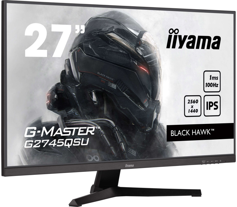 Monitor iiyama G-Master G2745QSU-B2 Black Hawk 27" WQHD IPS LED 100Hz 1ms /HDMI DisplayPort/ hub USB FlickerFree