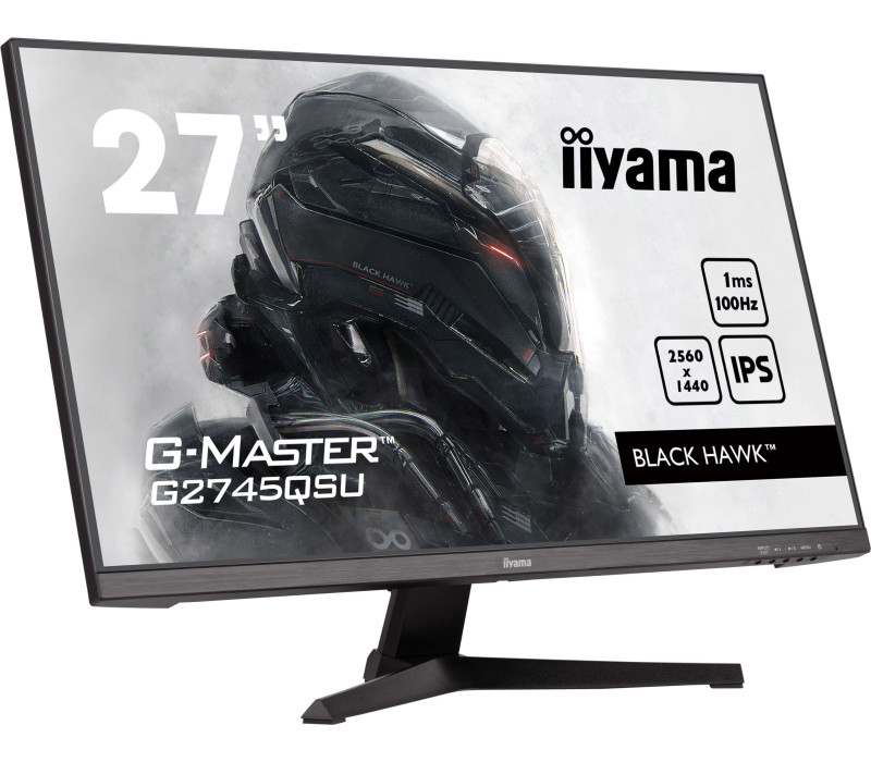 Monitor iiyama G-Master G2745QSU-B2 Black Hawk 27" WQHD IPS LED 100Hz 1ms /HDMI DisplayPort/ hub USB FlickerFree
