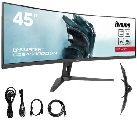 iiyama G-Master GCB4580DQSN-B1 45" VA LED HDR DQHD îndoit 0.8ms 165Hz /HDMI DP/ hub USB, FlickerFree, monitor dock USB-C