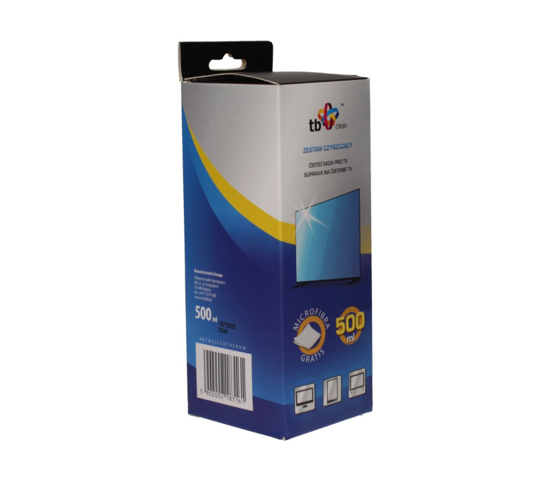 Set specializat pentru curățarea ecranelor Lichid 500ml + cârpă din microfibră