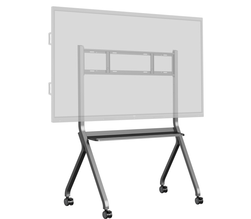 Suport mobil iiyama MD-CART02-S1 cu raft pentru accesorii pentru ecrane interactive de format mare de până la 86"