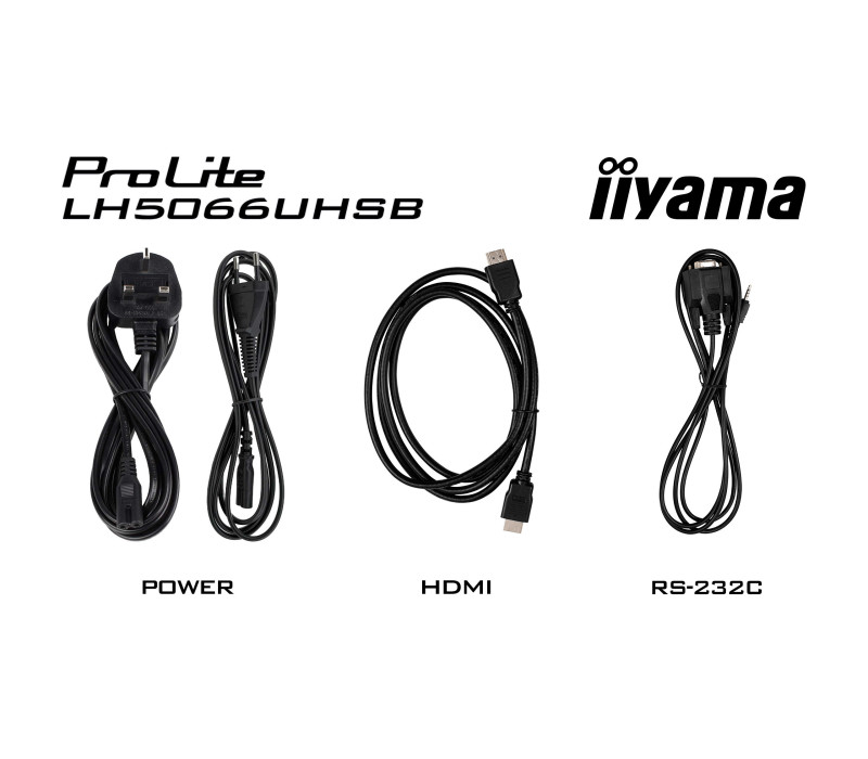 Digital Signage iiyama LH5066UHSB-B1AG 50" 4K UHD 800 cd/m² iiSignage², iiControl, iiShare, 24/7, WiFi, Android 14