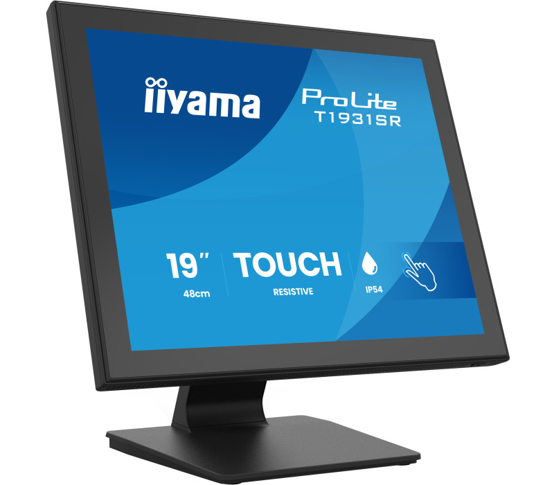 Monitor tactil iiyama ProLite T1931SR-B2S de 19" IPS LED /VGA, HDMI, DisplayPort/ Difuzoare, IP54, rezistiv