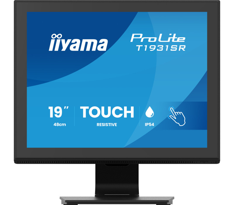 Monitor tactil iiyama ProLite T1931SR-B2S de 19" IPS LED /VGA, HDMI, DisplayPort/ Difuzoare, IP54, rezistiv
