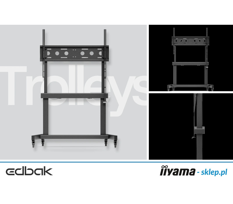 Edbak MTR200 Cărucior cu reglare electrică a înălțimii pentru monitoare 55"-98" VESA 800x600