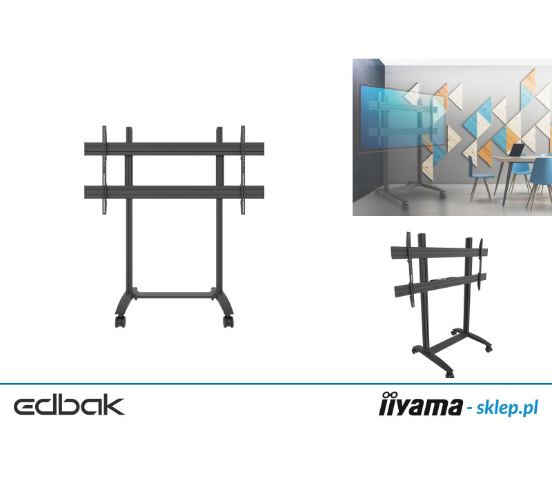 Edbak TRV400 Cărucior de videoconferință pentru ecrane de 100"-136".