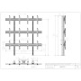 Edbak VWSA2357-L Structura perete video pentru montaj in pardoseala, modulara 2x3, 50-57", orizontala