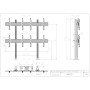 Edbak VWSA2247-L Structura perete video pentru montaj in pardoseala, modulara 2x2, 42-49", orizontala