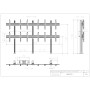 Edbak VWSA3247-L Structura perete video pentru montaj in pardoseala, modulara 3x2, 42-49", orizontala