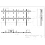 Edbak VWSA3257-L Structura perete video pentru montaj in pardoseala, modulara 3x2, 50-57", orizontala