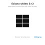 Edbak VWSA3257-L Structura perete video pentru montaj in pardoseala, modulara 3x2, 50-57", orizontala