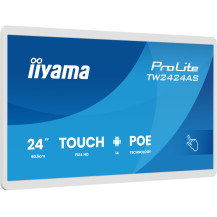 Monitor interactiv alb iiyama de 24" TW2424AS-W3P FHD, Android 14 cu GMS, WiFi, LAN, PoE, iiSignage², 24/7