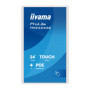 Monitor interactiv alb iiyama de 24" TW2424AS-W3P FHD, Android 14 cu GMS, WiFi, LAN, PoE, iiSignage², 24/7