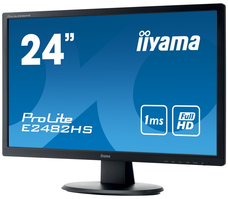 Monitor iiyama ProLite E2482HS-B1 HDMI,DVI,VGA,1ms,głośniki