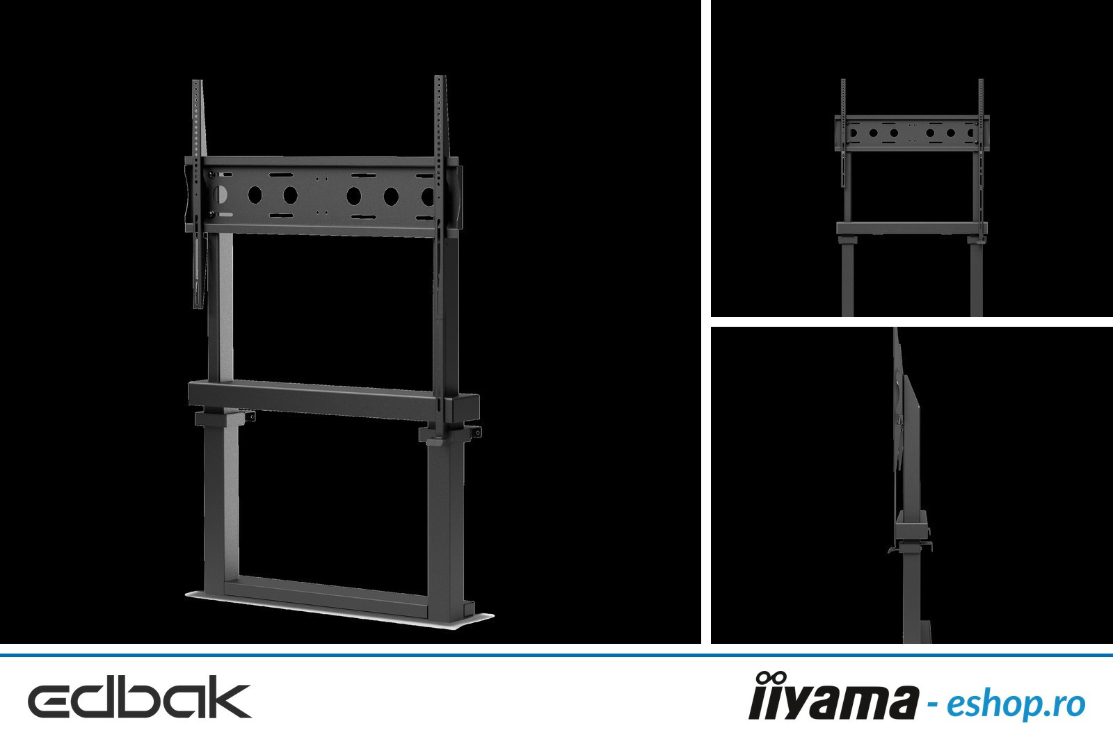 Edbak Stand z mocowaniem ściennym z elektryczną regulacją wysokości do monitorów 55"-98" VESA 800x600